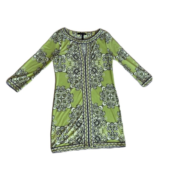 BCBGMaxazria AVILA dress lime green combo Small - Picture 6 of 16